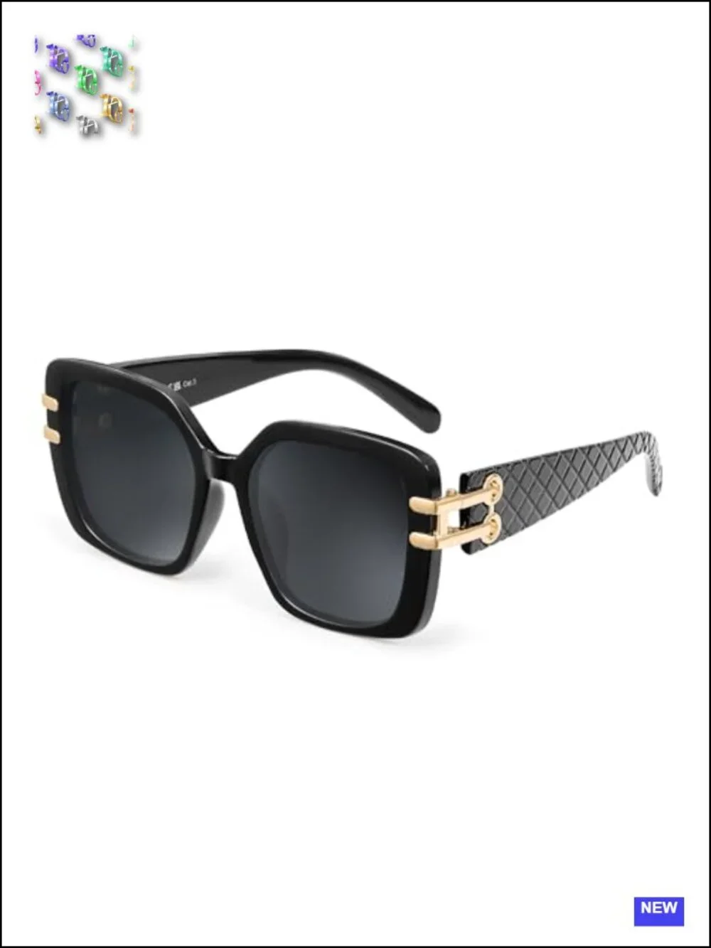 Oversized Square Polarized Sunglasses UV400 Retro Luxury Big Frame